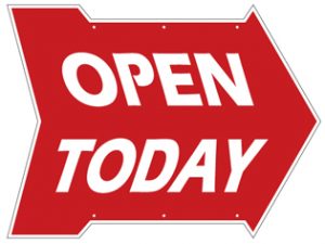 Open Today - Arrow Shape R